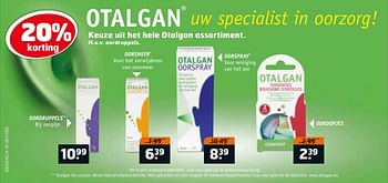Aanbiedingen Keuze uit het hele otalgan assortiment - Otalgan - Geldig van 23/05/2017 tot 04/06/2017 bij Trekpleister