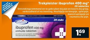 Aanbiedingen Trekpleister ibuprofen - Huismerk - Trekpleister - Geldig van 23/05/2017 tot 04/06/2017 bij Trekpleister