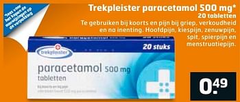 Aanbiedingen Trekpleister paracetamol - Huismerk - Trekpleister - Geldig van 23/05/2017 tot 04/06/2017 bij Trekpleister