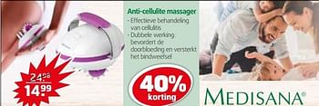 Aanbiedingen Anti-cellulite massager - Medisana - Geldig van 23/05/2017 tot 04/06/2017 bij Trekpleister