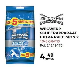 Aanbiedingen Wegwerp scheerapparaat extra precision 2 - Wilkinson - Geldig van 30/05/2017 tot 27/06/2017 bij Supra Bazar