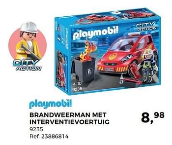 Aanbiedingen Brandweerman met interventievoertuig - Playmobil - Geldig van 30/05/2017 tot 27/06/2017 bij Supra Bazar
