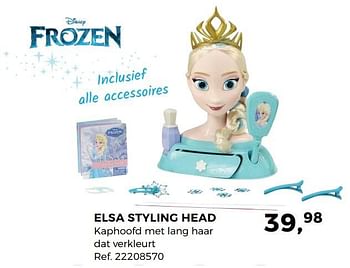 Aanbiedingen Elsa styling head - Disney  Frozen - Geldig van 30/05/2017 tot 27/06/2017 bij Supra Bazar