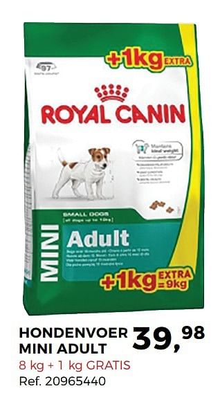 Aanbiedingen Hondenvoer mini adult - Royal Canin - Geldig van 30/05/2017 tot 27/06/2017 bij Supra Bazar