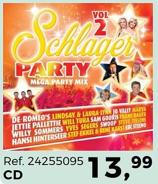 Aanbiedingen Schlager party vol2 - Huismerk - Supra Bazar - Geldig van 30/05/2017 tot 27/06/2017 bij Supra Bazar