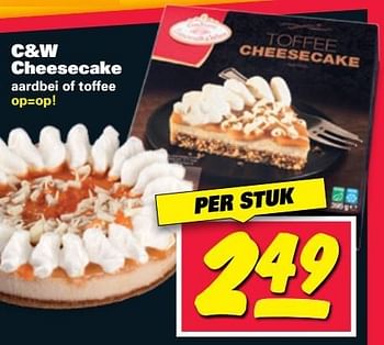 Aanbiedingen C+w cheesecake aardbei of toffee - Coppenrath &amp; Wiese - Geldig van 23/05/2017 tot 28/05/2017 bij Nettorama