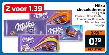 Aanbiedingen Milka chocoladereep - Milka - Geldig van 23/05/2017 tot 04/06/2017 bij Trekpleister
