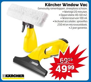 Aanbiedingen Kärcher window vac - Kärcher - Geldig van 23/05/2017 tot 04/06/2017 bij Trekpleister