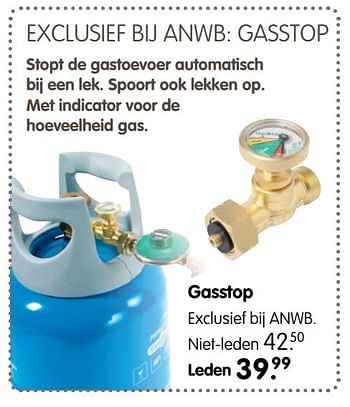 Aanbiedingen Gasstop exclusief anwb - Huismerk - ANWB - Geldig van 22/05/2017 tot 04/06/2017 bij ANWB