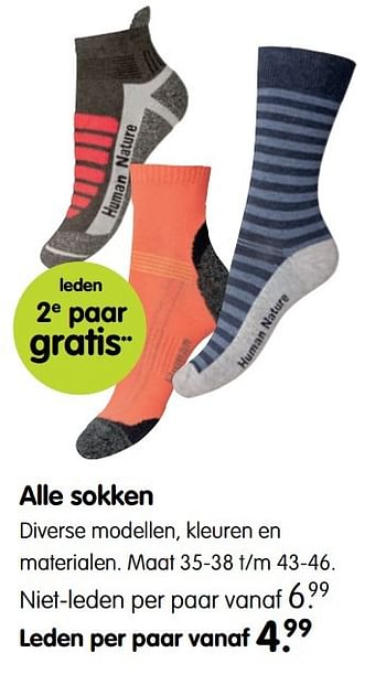 Aanbiedingen Alle sokken - Huismerk - ANWB - Geldig van 22/05/2017 tot 04/06/2017 bij ANWB