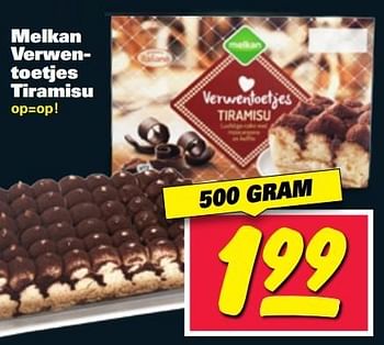 Aanbiedingen Melkan verwentoetjes tiramisu - Melkan - Geldig van 23/05/2017 tot 28/05/2017 bij Nettorama