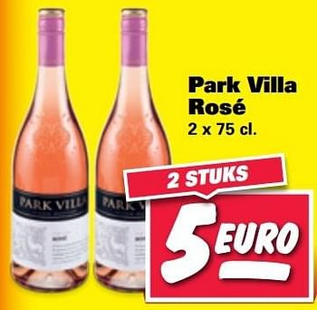 Aanbiedingen Park villa rosé - Rosé wijnen - Geldig van 23/05/2017 tot 28/05/2017 bij Nettorama