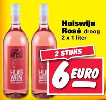 Aanbiedingen Huiswijn rosé - Rosé wijnen - Geldig van 23/05/2017 tot 28/05/2017 bij Nettorama