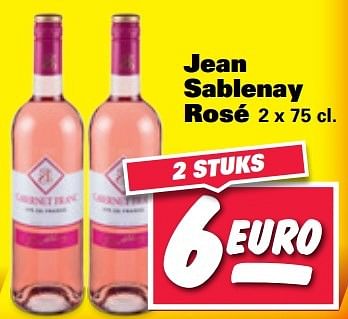 Aanbiedingen Jean sablenay rosé - Rosé wijnen - Geldig van 23/05/2017 tot 28/05/2017 bij Nettorama