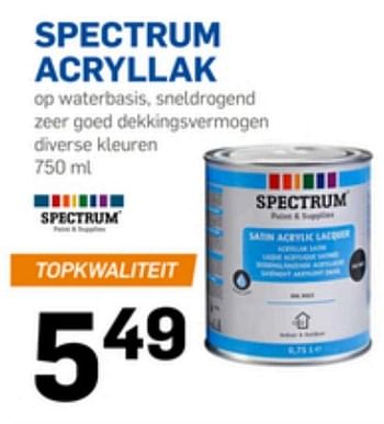 Aanbiedingen Spectrum acryllak - SPECTRUM - Geldig van 24/05/2017 tot 30/05/2017 bij Action