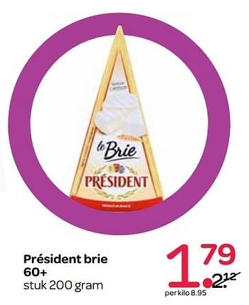 Aanbiedingen Président brie 60+ - Président - Geldig van 24/05/2017 tot 31/05/2017 bij Spar