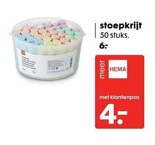 Aanbiedingen Stoepkrijt - Huismerk - Hema - Geldig van 22/05/2017 tot 04/06/2017 bij Hema