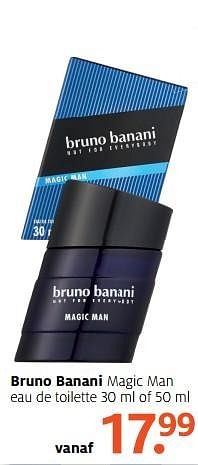 Aanbiedingen Bruno banani magic man eau de toilette - Bruno Banani - Geldig van 22/05/2017 tot 04/06/2017 bij Etos
