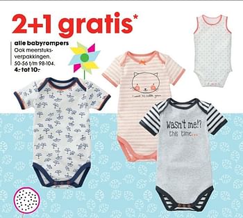 Aanbiedingen Alle babyrompers ook meerstuksverpakkingen - Huismerk - Hema - Geldig van 22/05/2017 tot 04/06/2017 bij Hema