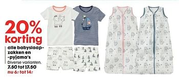 Aanbiedingen Alle babyslaap - zakken en -pyjama`s diverse varianten - Huismerk - Hema - Geldig van 22/05/2017 tot 04/06/2017 bij Hema