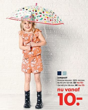 Aanbiedingen Jumpsuit diverse kleuren - Huismerk - Hema - Geldig van 22/05/2017 tot 04/06/2017 bij Hema