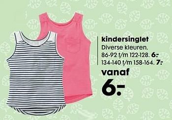 Aanbiedingen Kindersinglet diverse kleuren - Huismerk - Hema - Geldig van 22/05/2017 tot 04/06/2017 bij Hema