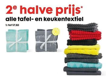 Aanbiedingen Alle tafel- en keukentextiel - Huismerk - Hema - Geldig van 22/05/2017 tot 04/06/2017 bij Hema