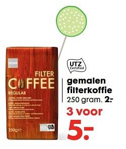 Aanbiedingen Gemalen filterkoffie - Huismerk - Hema - Geldig van 22/05/2017 tot 04/06/2017 bij Hema