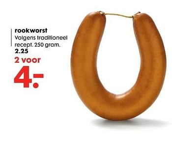 Aanbiedingen Rookworst volgens traditioneel recept - Huismerk - Hema - Geldig van 22/05/2017 tot 04/06/2017 bij Hema