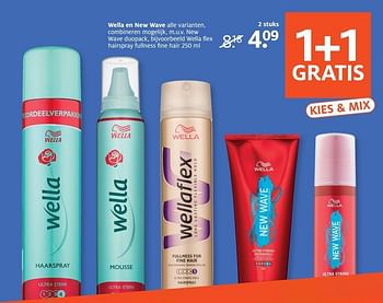 Aanbiedingen Wella flex hairspray fullness fine hair - New Wave - Geldig van 22/05/2017 tot 04/06/2017 bij Etos
