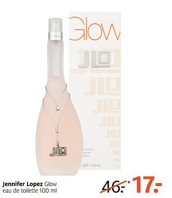 Aanbiedingen Jennifer lopez glow eau de toilette - Jennifer Lopez - Geldig van 22/05/2017 tot 04/06/2017 bij Etos
