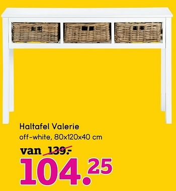 Aanbiedingen Haltafel valerie - Huismerk - Leen Bakker - Geldig van 22/05/2017 tot 04/06/2017 bij Leen Bakker
