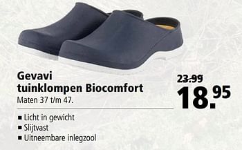 Aanbiedingen Gevavi tuinklompen biocomfort - Gevavi - Geldig van 22/05/2017 tot 05/06/2017 bij Welkoop