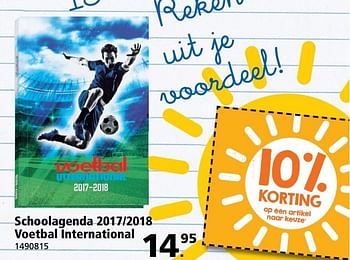 Aanbiedingen Schoolagenda 2017-2018 voetbal international - Voetbal International - Geldig van 22/05/2017 tot 04/06/2017 bij Intertoys