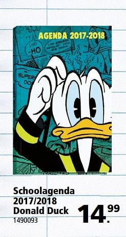 Aanbiedingen Schoolagenda 2017-2018 donald duck - Donald Duck - Geldig van 22/05/2017 tot 04/06/2017 bij Intertoys