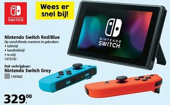 Aanbiedingen Nintendo switch red-blue - Nintendo - Geldig van 22/05/2017 tot 04/06/2017 bij Intertoys