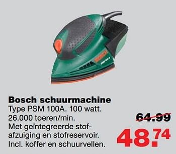 Aanbiedingen Bosch schuurmachine psm 100a - Bosch - Geldig van 23/05/2017 tot 31/05/2017 bij Praxis