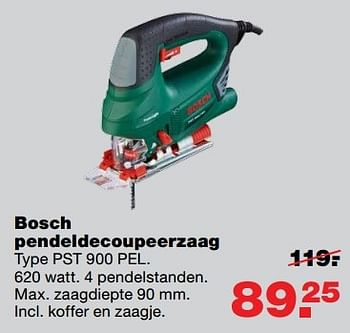 Aanbiedingen Bosch pendeldecoupeerzaag pst 900 pel - Bosch - Geldig van 23/05/2017 tot 31/05/2017 bij Praxis