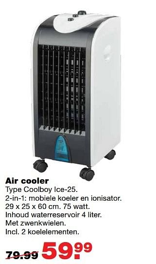 Aanbiedingen Air cooler coolboy ice-25 - Huismerk - Praxis - Geldig van 23/05/2017 tot 31/05/2017 bij Praxis
