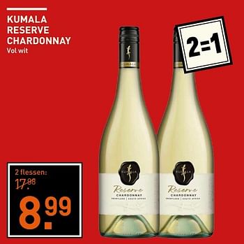 Aanbiedingen Kumala reserve chardonnay - Witte wijnen - Geldig van 23/05/2017 tot 05/06/2017 bij Gall & Gall