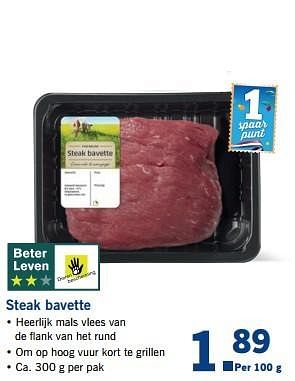 Aanbiedingen Steak bavette - Huismerk - Lidl - Geldig van 29/05/2017 tot 03/06/2017 bij Lidl