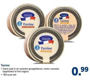 Aanbiedingen Terrine - Specialites Francaises - Geldig van 29/05/2017 tot 03/06/2017 bij Lidl
