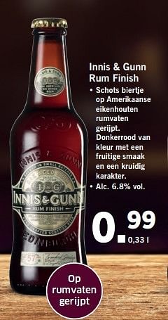 Aanbiedingen Innis + gunn rum finish - Innis &amp; Gunn - Geldig van 29/05/2017 tot 03/06/2017 bij Lidl