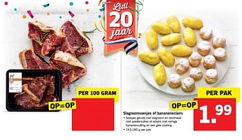 Aanbiedingen Slagroomsoesjes of bananeneclairs - Huismerk - Lidl - Geldig van 29/05/2017 tot 03/06/2017 bij Lidl