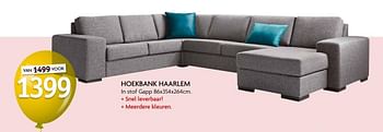 Aanbiedingen Hoekbank haarlem - Huismerk - Profijt Meubelen - Geldig van 19/05/2017 tot 18/06/2017 bij Profijt Meubel