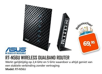 Aanbiedingen Asus rt-n56u wireless dualband router rt-n56u - Asus - Geldig van 22/05/2017 tot 11/06/2017 bij ITprodeals