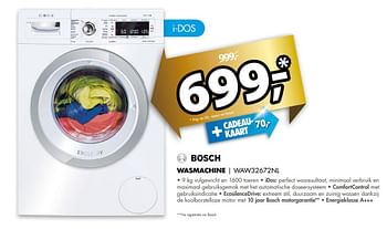 Aanbiedingen Bosch wasmachine waw32672nl - Bosch - Geldig van 28/05/2017 tot 04/06/2017 bij Expert
