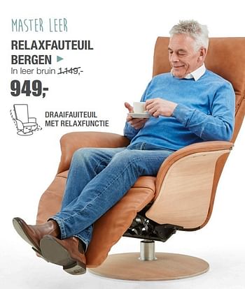 Aanbiedingen Relaxfauteuil bergen - Huismerk - Goossens - Geldig van 23/05/2017 tot 11/06/2017 bij Goossens Wonen & Slapen