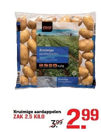 Aanbiedingen Kruimige aardappelen - Huismerk - Coop - Geldig van 29/05/2017 tot 04/06/2017 bij Coop