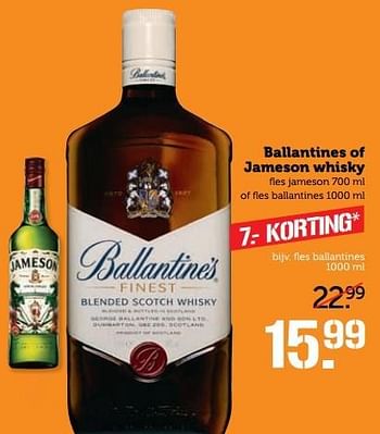 Aanbiedingen Ballantines of jameson whisky - Huismerk - Coop - Geldig van 29/05/2017 tot 04/06/2017 bij Coop